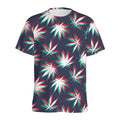 Trippy Hemp Leaves Reggae Pattern Print Men's Athletic T-Shirt