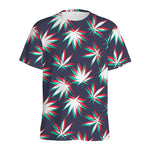 Trippy Hemp Leaves Reggae Pattern Print Men's Sports T-Shirt