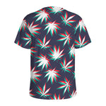 Trippy Hemp Leaves Reggae Pattern Print Men's Sports T-Shirt
