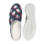 Trippy Hemp Leaves Reggae Pattern Print Mesh Casual Shoes