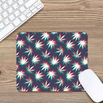 Trippy Hemp Leaves Reggae Pattern Print Mouse Pad