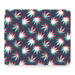 Trippy Hemp Leaves Reggae Pattern Print Mouse Pad