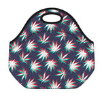 Trippy Hemp Leaves Reggae Pattern Print Neoprene Lunch Bag