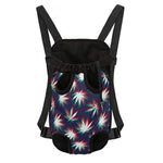 Trippy Hemp Leaves Reggae Pattern Print Pet Carrier Backpack