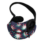 Trippy Hemp Leaves Reggae Pattern Print Pet Sling Carrier