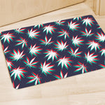 Trippy Hemp Leaves Reggae Pattern Print Polyester Doormat