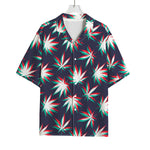 Trippy Hemp Leaves Reggae Pattern Print Rayon Hawaiian Shirt