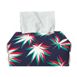 Trippy Hemp Leaves Reggae Pattern Print Rectangle Tissue Box Cover