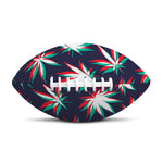 Trippy Hemp Leaves Reggae Pattern Print Rugby Ball