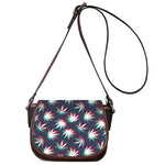 Trippy Hemp Leaves Reggae Pattern Print Saddle Bag