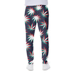 Trippy Hemp Leaves Reggae Pattern Print Scuba Joggers