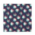Trippy Hemp Leaves Reggae Pattern Print Silk Bandana