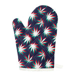 Trippy Hemp Leaves Reggae Pattern Print Single Oven Mitt