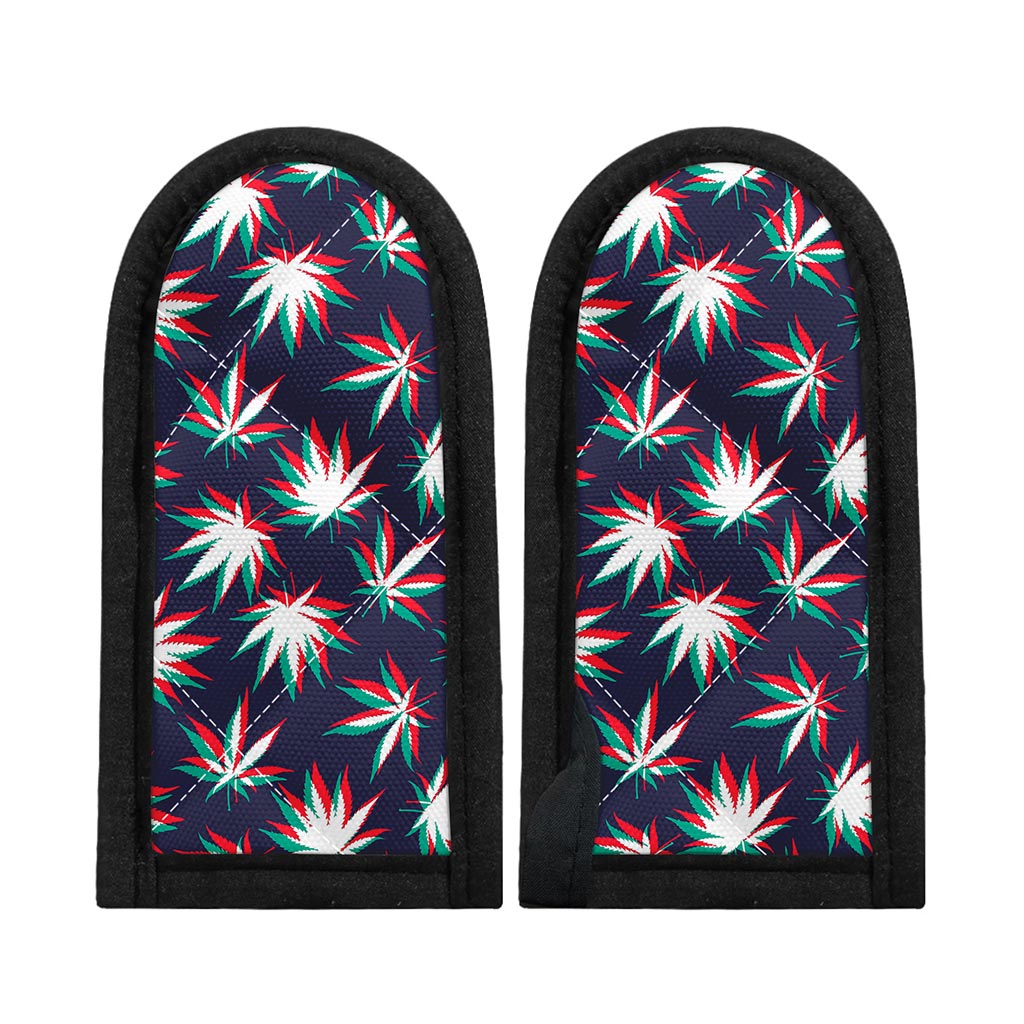 Trippy Hemp Leaves Reggae Pattern Print Skillet Handle Cover