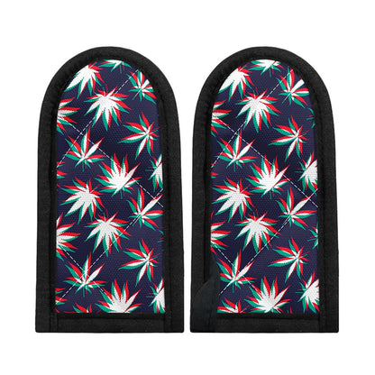 Trippy Hemp Leaves Reggae Pattern Print Skillet Handle Cover