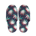 Trippy Hemp Leaves Reggae Pattern Print Slippers