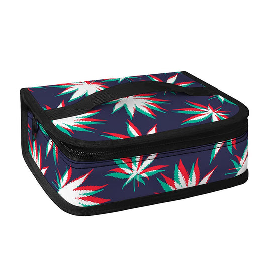 Trippy Hemp Leaves Reggae Pattern Print Small Lunch Bag