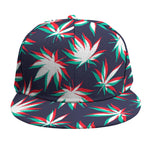 Trippy Hemp Leaves Reggae Pattern Print Snapback Cap