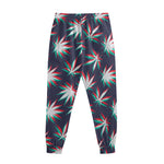 Trippy Hemp Leaves Reggae Pattern Print Sweatpants