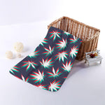 Trippy Hemp Leaves Reggae Pattern Print Towel