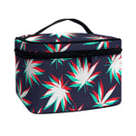 Trippy Hemp Leaves Reggae Pattern Print Travel Makeup Bag