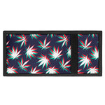 Trippy Hemp Leaves Reggae Pattern Print Trifold Wallet