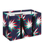 Trippy Hemp Leaves Reggae Pattern Print Utility Tote Bag