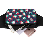 Trippy Hemp Leaves Reggae Pattern Print Waist Bag