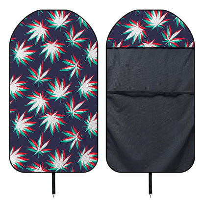 Trippy Hemp Leaves Reggae Pattern Print Waterproof Car Seat Cover