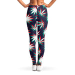 Trippy Hemp Leaves Reggae Pattern Print Women's Leggings