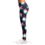 Trippy Hemp Leaves Reggae Pattern Print Women's Leggings