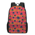Trippy Palm Tree Pattern Print 17 Inch Backpack