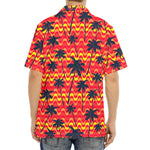 Trippy Palm Tree Pattern Print Aloha Shirt