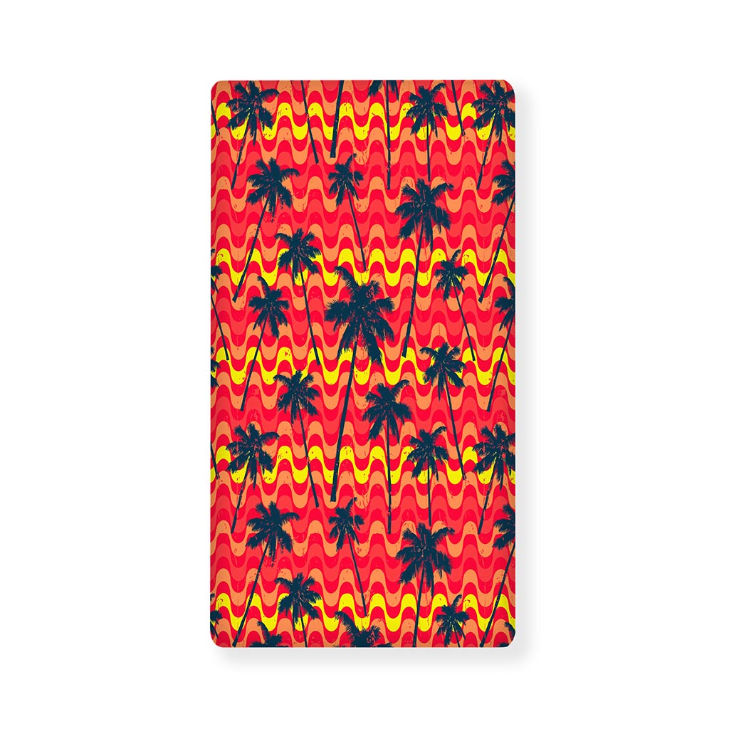 Trippy Palm Tree Pattern Print Baby Crib Sheet