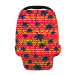 Trippy Palm Tree Pattern Print Baby Seat Cover