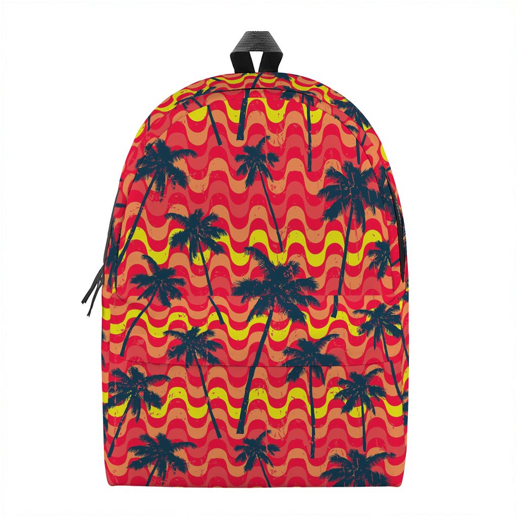 Trippy Palm Tree Pattern Print Backpack
