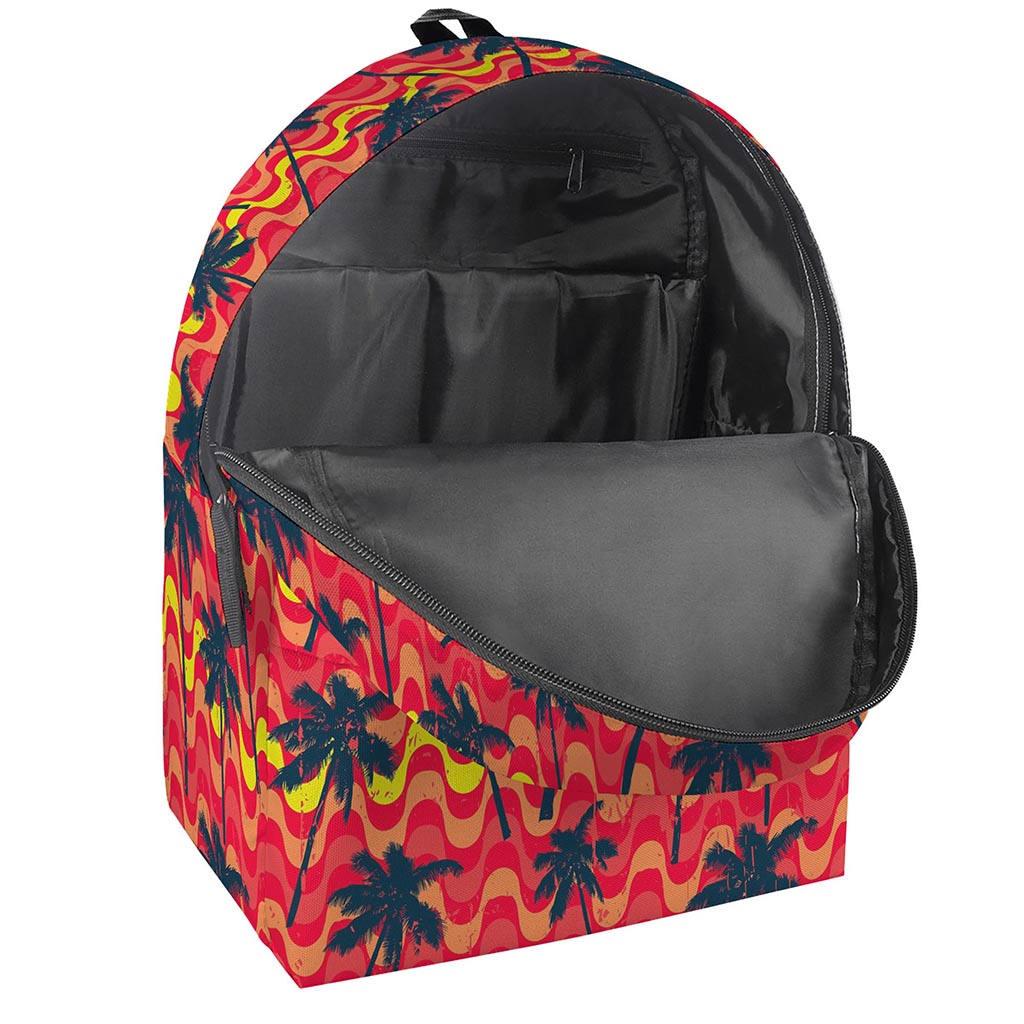Trippy Palm Tree Pattern Print Backpack