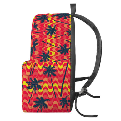 Trippy Palm Tree Pattern Print Backpack