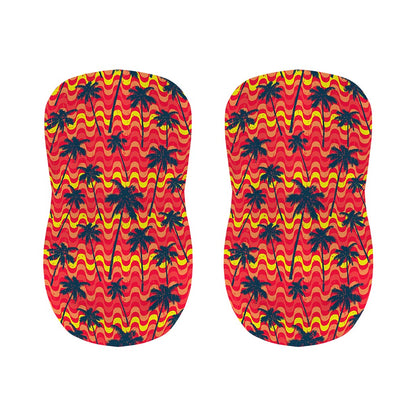 Trippy Palm Tree Pattern Print Bar Stool Covers
