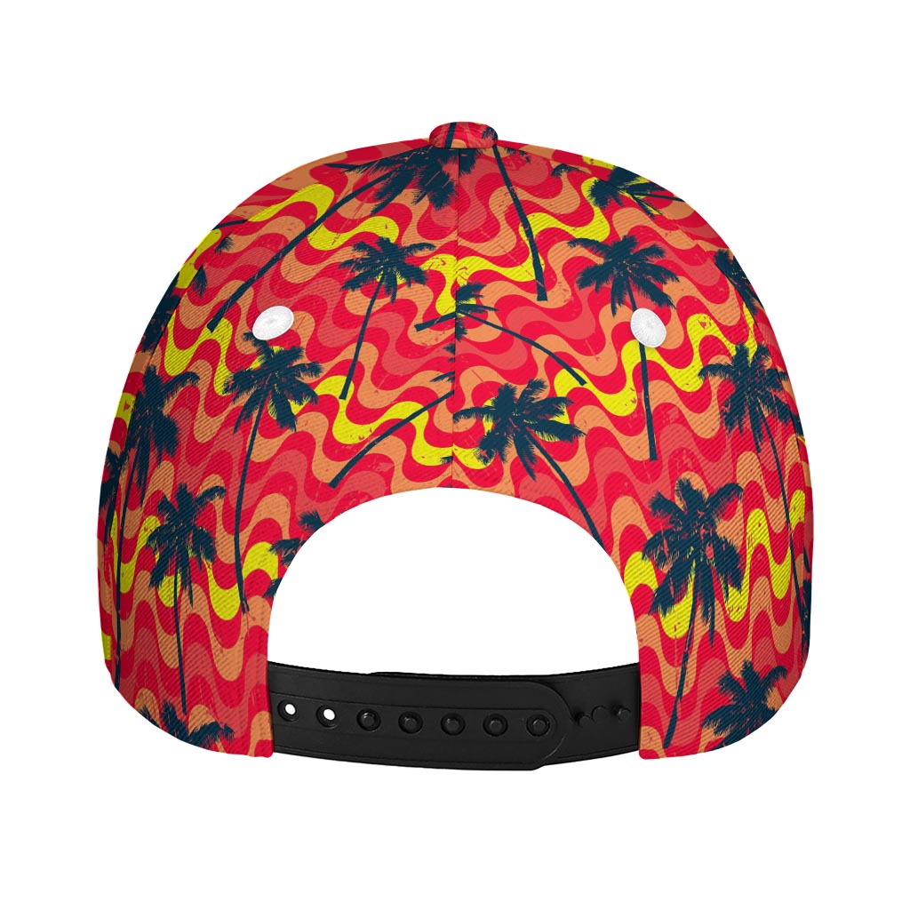 Trippy Palm Tree Pattern Print Baseball Cap