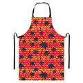 Trippy Palm Tree Pattern Print Bib Apron With Pocket