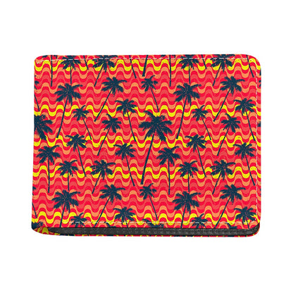 Trippy Palm Tree Pattern Print Bifold Wallet