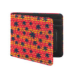 Trippy Palm Tree Pattern Print Bifold Wallet