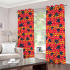 Trippy Palm Tree Pattern Print Blackout Grommet Curtains