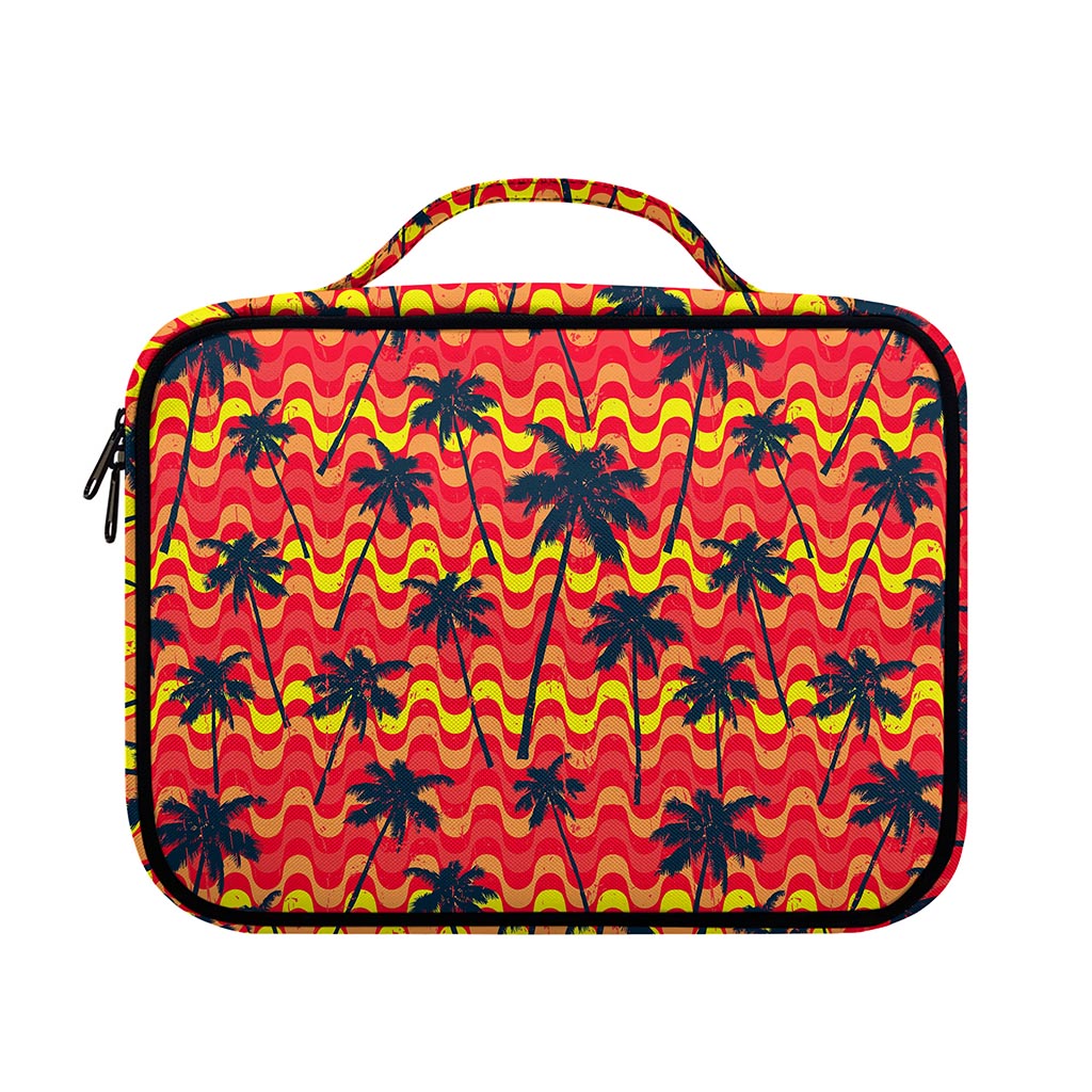Trippy Palm Tree Pattern Print Briefcase Bible Bag