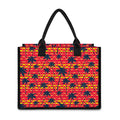 Trippy Palm Tree Pattern Print Canvas Tote Bag