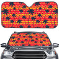 Trippy Palm Tree Pattern Print Car Windshield Sun Shade