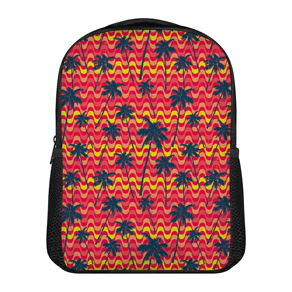 Trippy Palm Tree Pattern Print Casual Backpack