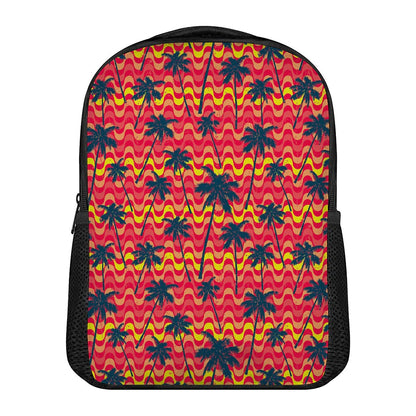 Trippy Palm Tree Pattern Print Casual Backpack