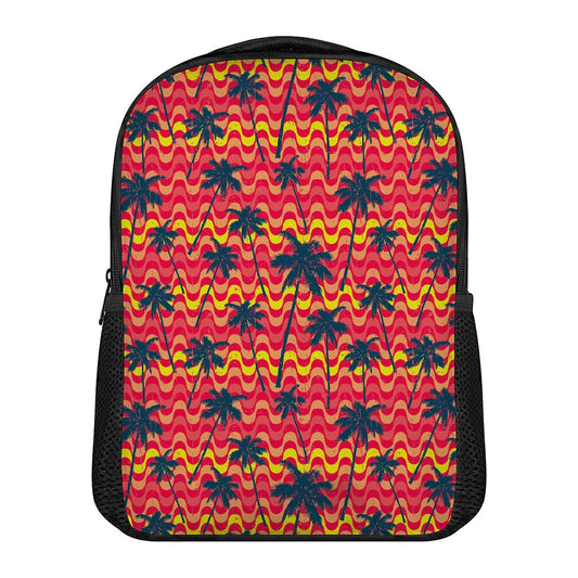 Trippy Palm Tree Pattern Print Casual Backpack